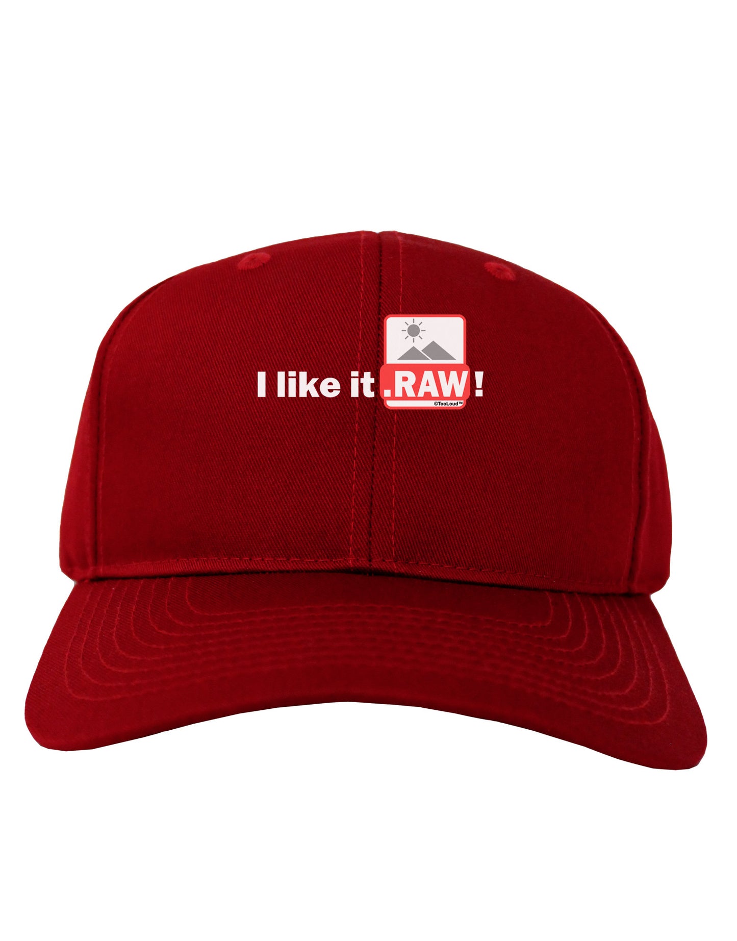 I Like It RAW Adult Dark Baseball Cap Hat-Baseball Cap-TooLoud-Red-One Size-Davson Sales
