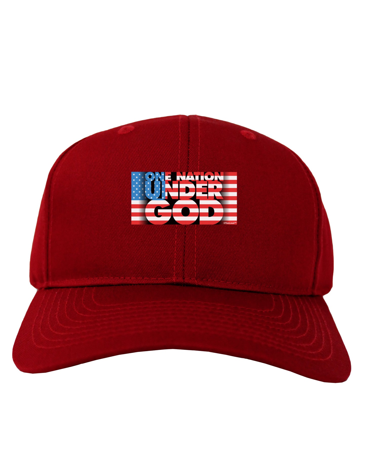 One Nation Under God Adult Dark Baseball Cap Hat-Baseball Cap-TooLoud-Red-One Size-Davson Sales