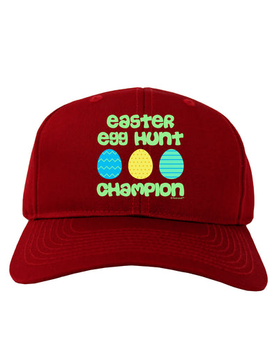 Easter Egg Hunt Champion - Blue and Green Adult Dark Baseball Cap Hat by TooLoud-Baseball Cap-TooLoud-Red-One Size-Davson Sales