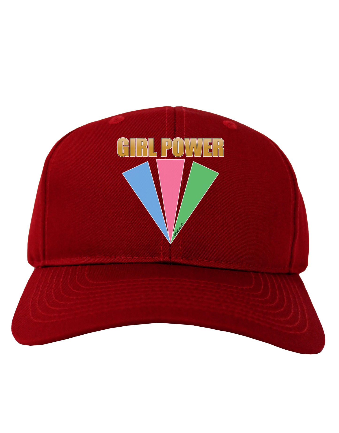 Girl Power Stripes Adult Dark Baseball Cap Hat by TooLoud-Baseball Cap-TooLoud-Red-One Size-Davson Sales