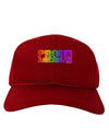 Proud American Rainbow Text Adult Dark Baseball Cap Hat by TooLoud-Baseball Cap-TooLoud-Red-One Size-Davson Sales