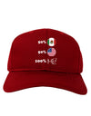 Mexican American 100 Percent Me Adult Dark Baseball Cap Hat-Baseball Cap-TooLoud-Red-One Size-Davson Sales