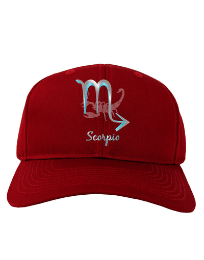 Scorpio Symbol Adult Dark Baseball Cap Hat-Baseball Cap-TooLoud-Red-One Size-Davson Sales