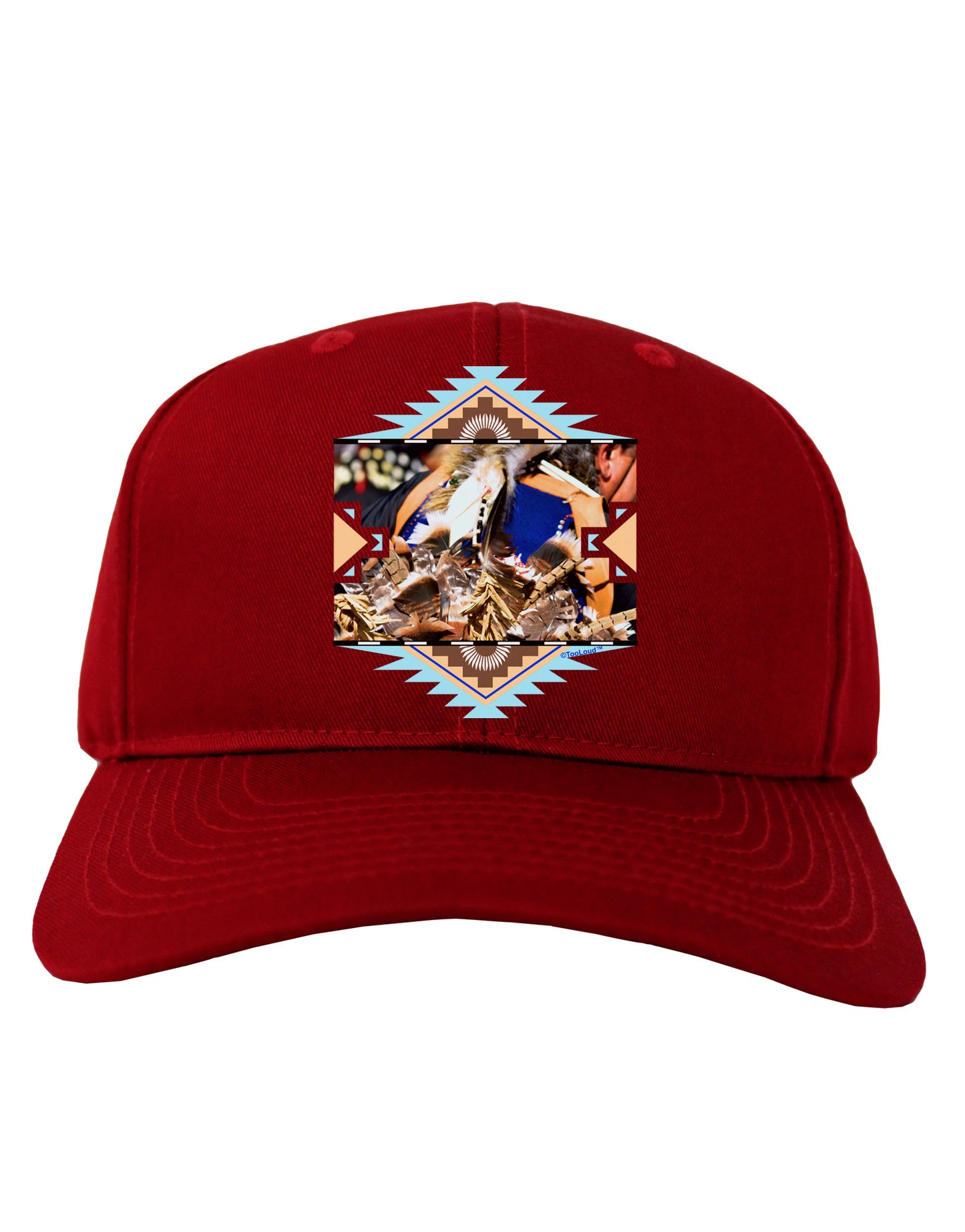 Native American Dancer 1 Adult Dark Baseball Cap Hat-Baseball Cap-TooLoud-Red-One Size-Davson Sales