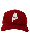 Maine - United States Shape Adult Dark Baseball Cap Hat by TooLoud-Baseball Cap-TooLoud-Red-One Size-Davson Sales