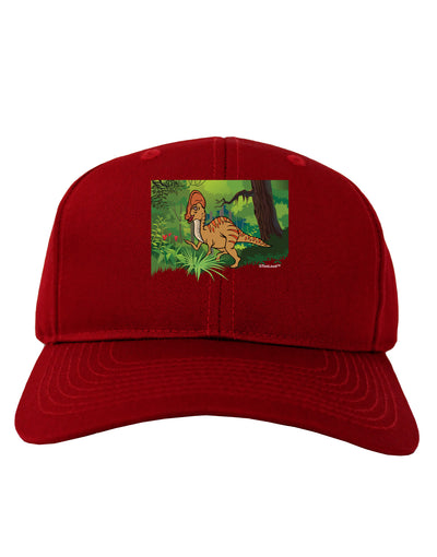 Parasaurolophus Walkeri - Without Name Adult Dark Baseball Cap Hat-Baseball Cap-TooLoud-Red-One Size-Davson Sales