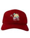 TooLoud Pugs and Kisses Dark Adult Dark Baseball Cap Hat-Baseball Cap-TooLoud-Red-One-Size-Fits-Most-Davson Sales