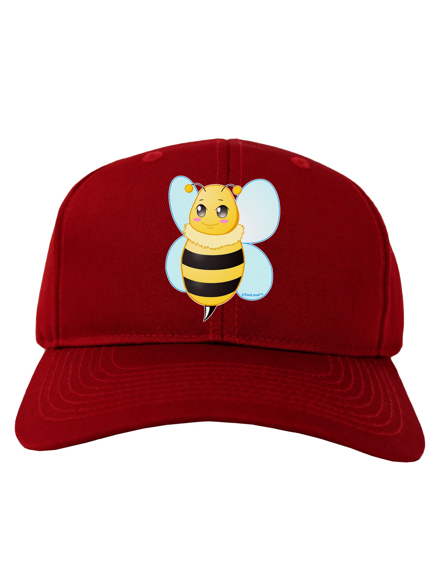 Cute Bee Adult Dark Baseball Cap Hat-Baseball Cap-TooLoud-Red-One Size-Davson Sales