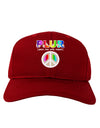 PLUR Rainbow Adult Dark Baseball Cap Hat-Baseball Cap-TooLoud-Red-One Size-Davson Sales