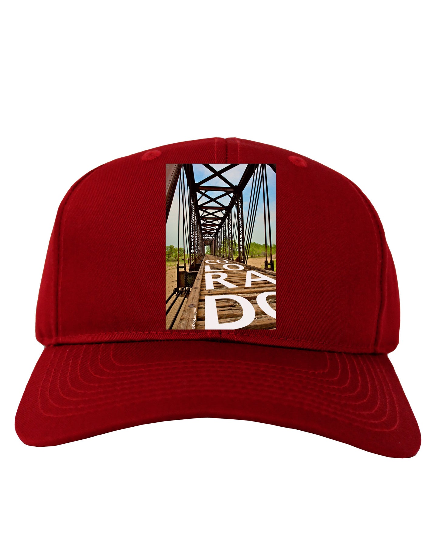 Colorado Bridge Text Adult Dark Baseball Cap Hat-Baseball Cap-TooLoud-Red-One Size-Davson Sales