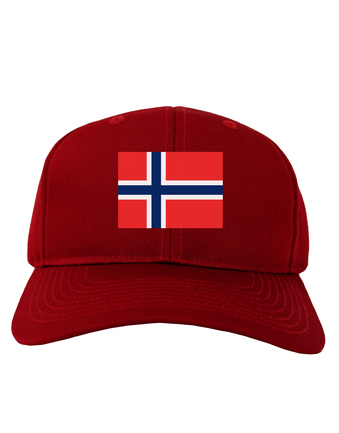 TooLoud Norwegian Flag Dark Adult Dark Baseball Cap Hat-Baseball Cap-TooLoud-Red-One-Size-Fits-Most-Davson Sales