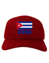 Cuba Flag Cuban Pride Adult Dark Baseball Cap Hat by TooLoud-Baseball Cap-TooLoud-Red-One Size-Davson Sales