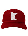 Minnesota - United States Shape Adult Dark Baseball Cap Hat-Baseball Cap-TooLoud-Red-One Size-Davson Sales