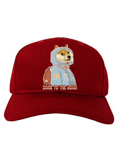 Doge to the Moon Adult Baseball Cap Hat-Baseball Cap-TooLoud-Red-One-Size-Fits-Most-Davson Sales