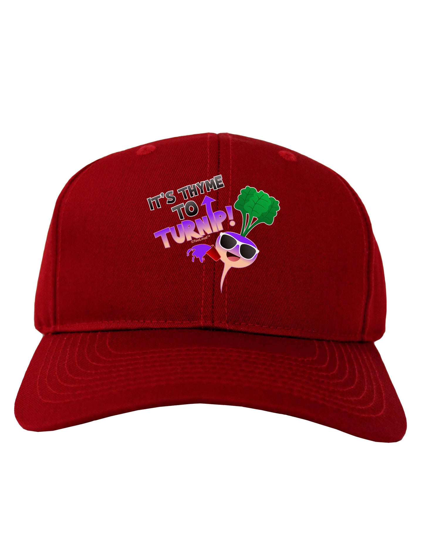 It's Thyme To Turnip Adult Dark Baseball Cap Hat-Baseball Cap-TooLoud-Red-One Size-Davson Sales