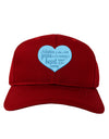 Adoption is When - Mom and Son Quote Adult Dark Baseball Cap Hat by TooLoud-Baseball Cap-TooLoud-Red-One Size-Davson Sales