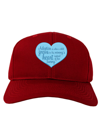 Adoption is When - Mom and Son Quote Adult Dark Baseball Cap Hat by TooLoud-Baseball Cap-TooLoud-Red-One Size-Davson Sales