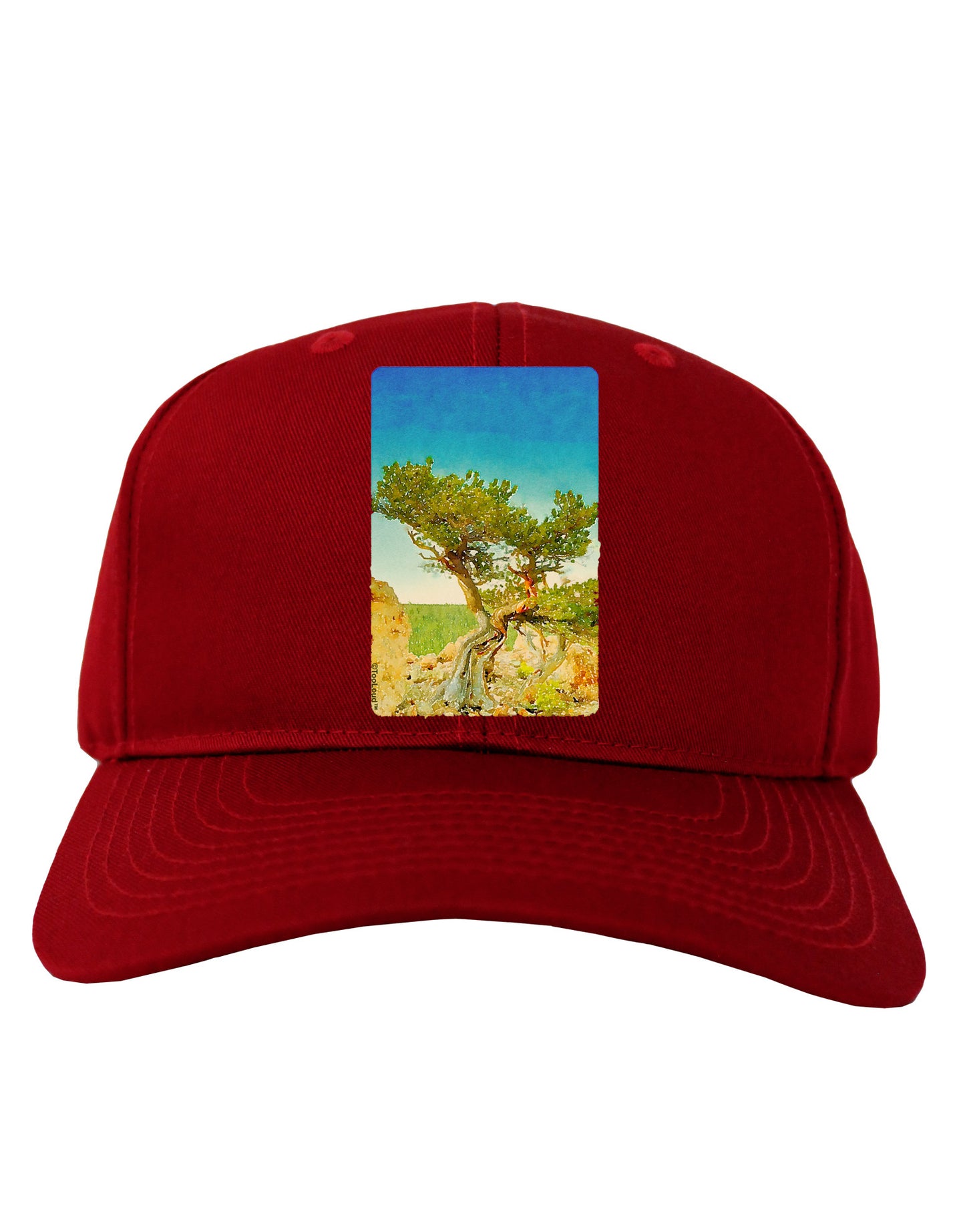 Colorado Tree Watercolor Adult Dark Baseball Cap Hat-Baseball Cap-TooLoud-Red-One Size-Davson Sales