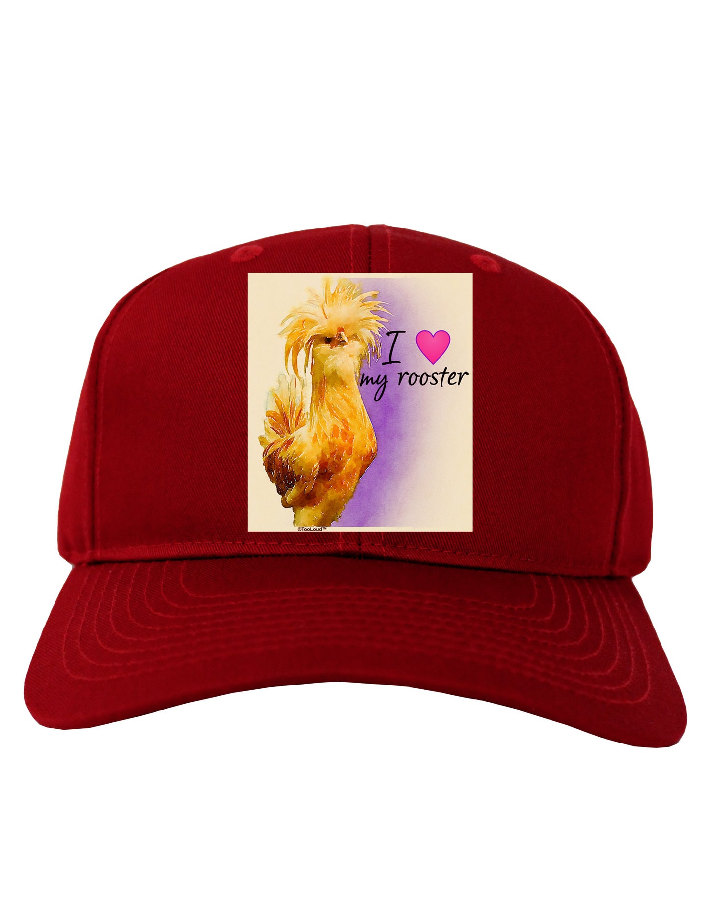 I Heart My Rooster Adult Dark Baseball Cap Hat-Baseball Cap-TooLoud-Red-One Size-Davson Sales
