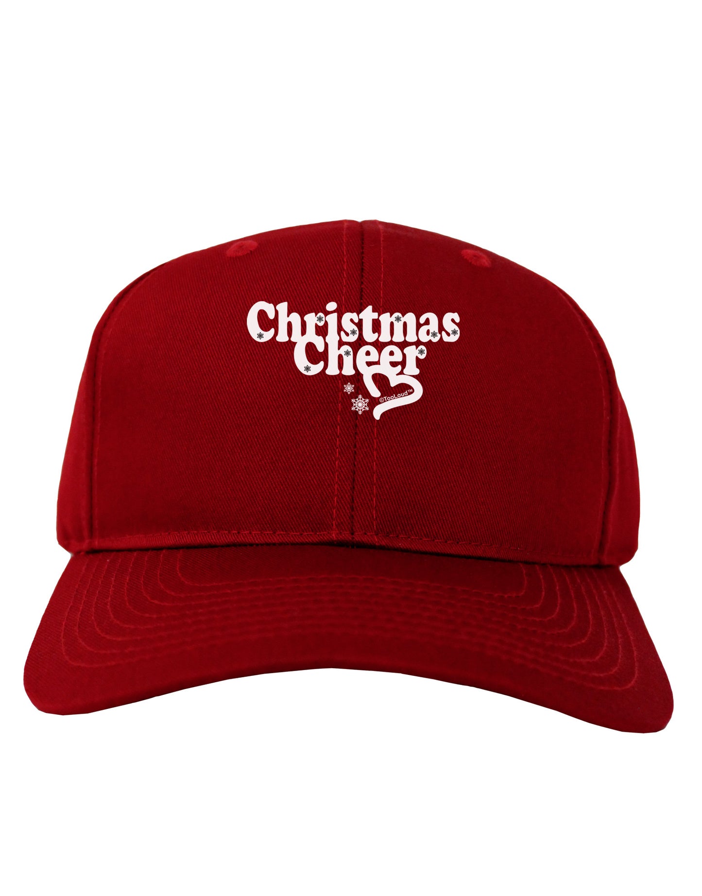 Christmas Cheer BnW Adult Dark Baseball Cap Hat-Baseball Cap-TooLoud-Red-One Size-Davson Sales