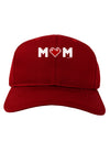 Mom Pixel Heart Adult Dark Baseball Cap Hat-Baseball Cap-TooLoud-Red-One Size-Davson Sales