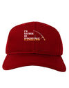 I'd Rather Be Fishing Adult Dark Baseball Cap Hat-Baseball Cap-TooLoud-Red-One Size-Davson Sales