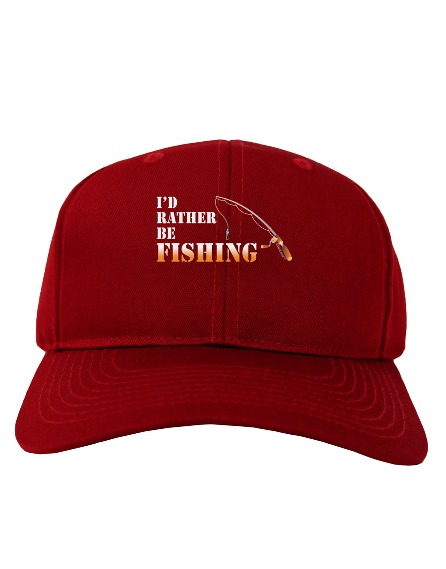 I'd Rather Be Fishing Adult Dark Baseball Cap Hat-Baseball Cap-TooLoud-Black-One Size-Davson Sales