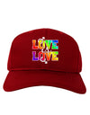 Love Is Love Gay Pride Adult Dark Baseball Cap Hat-Baseball Cap-TooLoud-Red-One Size-Davson Sales