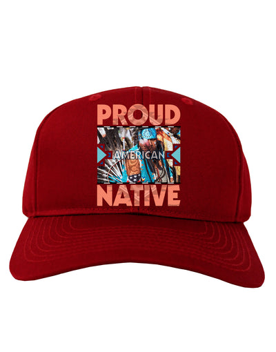 Proud Native American Adult Dark Baseball Cap Hat-Baseball Cap-TooLoud-Red-One Size-Davson Sales