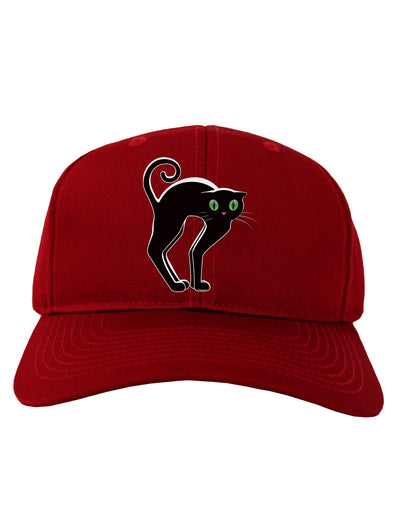 Cute Arched Black Cat Halloween Adult Dark Baseball Cap Hat-Baseball Cap-TooLoud-Red-One Size-Davson Sales