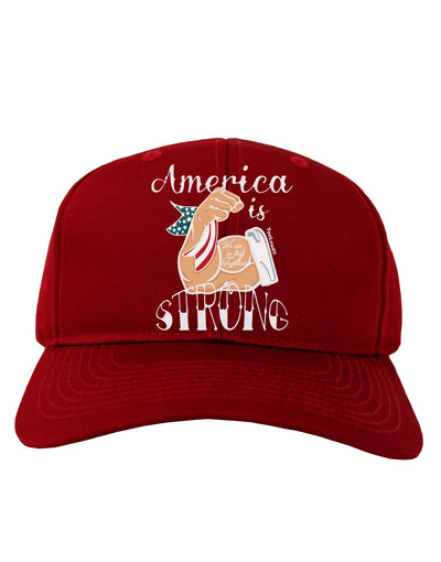 America is Strong We will Overcome This Adult Baseball Cap Hat-Baseball Cap-TooLoud-Red-One-Size-Fits-Most-Davson Sales