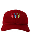 Scary Bunny Tri-color Adult Dark Baseball Cap Hat-Baseball Cap-TooLoud-Red-One Size-Davson Sales