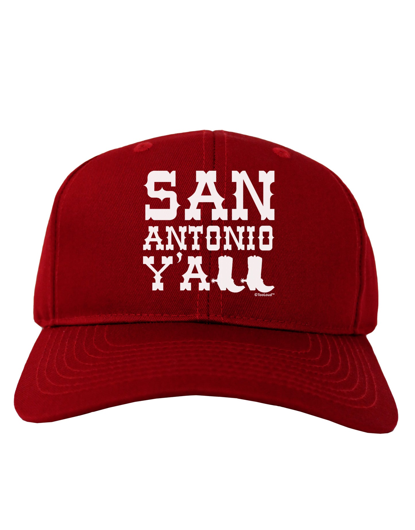 San Antonio Y'all - Boots - Texas Pride Adult Dark Baseball Cap Hat by TooLoud-Baseball Cap-TooLoud-Red-One Size-Davson Sales