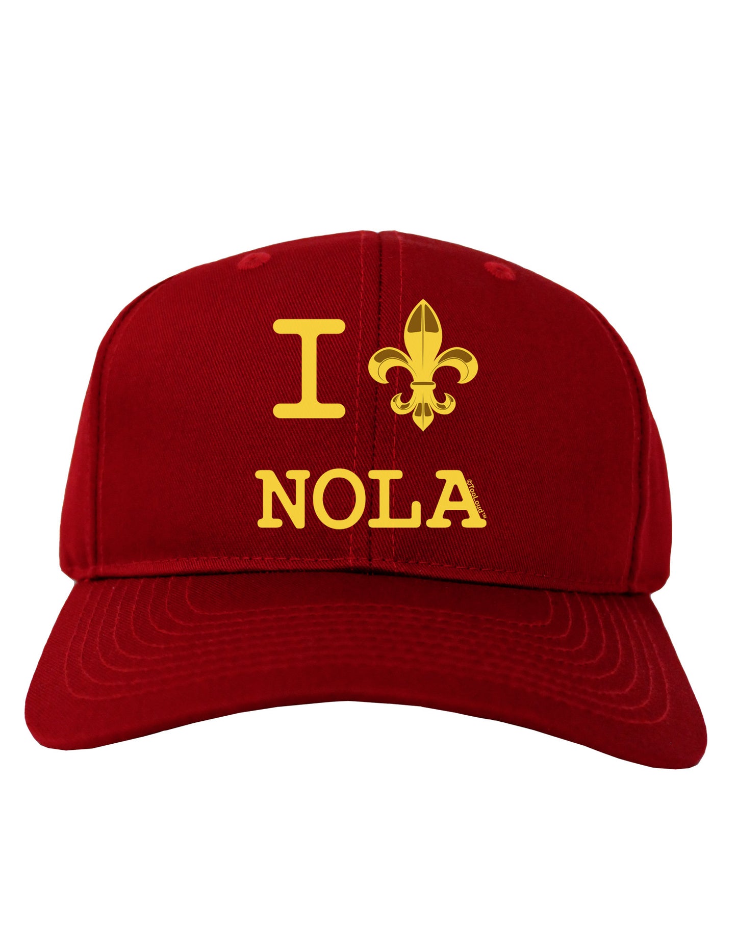 I Love NOLA Fleur de Lis Adult Dark Baseball Cap Hat-Baseball Cap-TooLoud-Red-One Size-Davson Sales