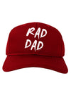 Rad Dad Design Adult Dark Baseball Cap Hat-Baseball Cap-TooLoud-Red-One Size-Davson Sales
