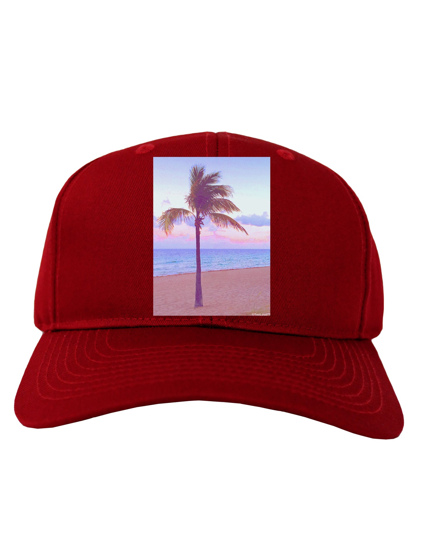 Palm Tree Beach Filter Adult Dark Baseball Cap Hat-Baseball Cap-TooLoud-Red-One Size-Davson Sales