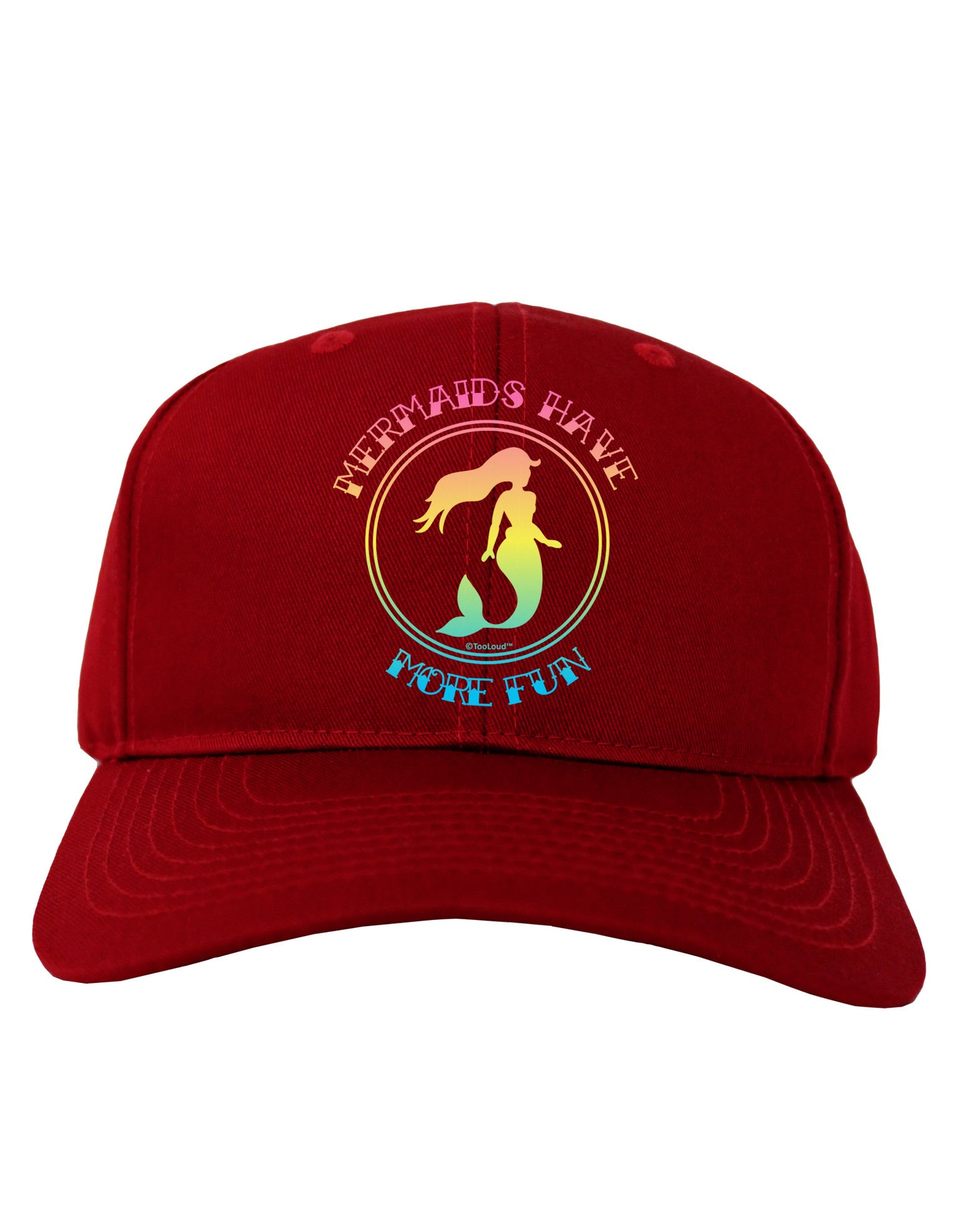 Mermaids Have More Fun - Beachy Colors Adult Dark Baseball Cap Hat-Baseball Cap-TooLoud-Red-One Size-Davson Sales