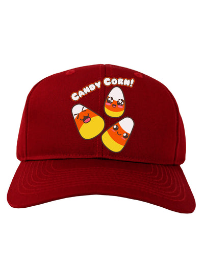 Cute Kawaii Candy Corn Halloween Adult Dark Baseball Cap Hat-Baseball Cap-TooLoud-Red-One Size-Davson Sales