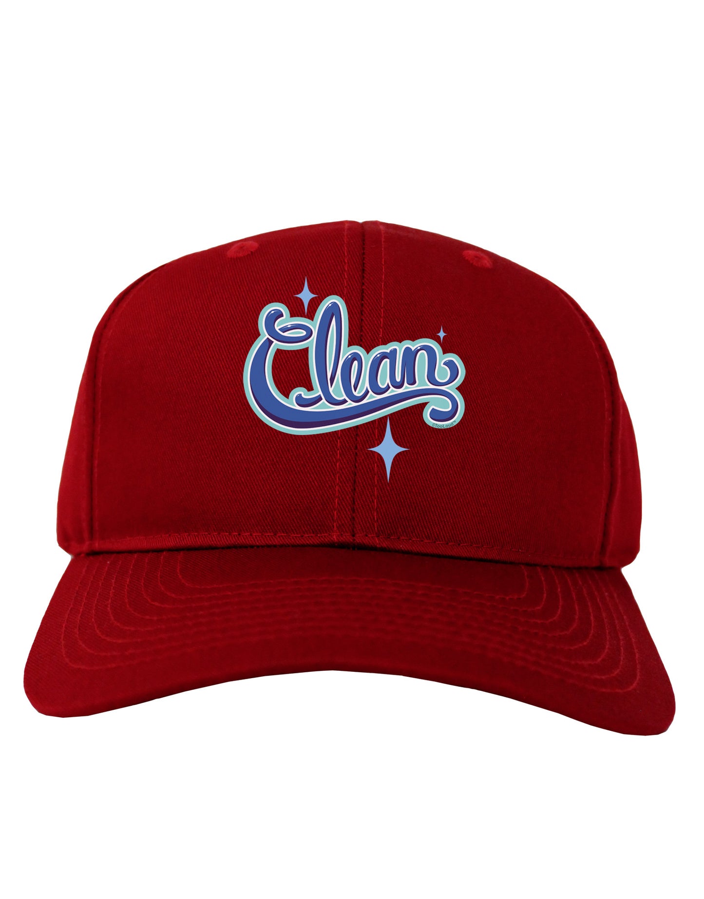 Clean Text Adult Dark Baseball Cap Hat-Baseball Cap-TooLoud-Red-One Size-Davson Sales