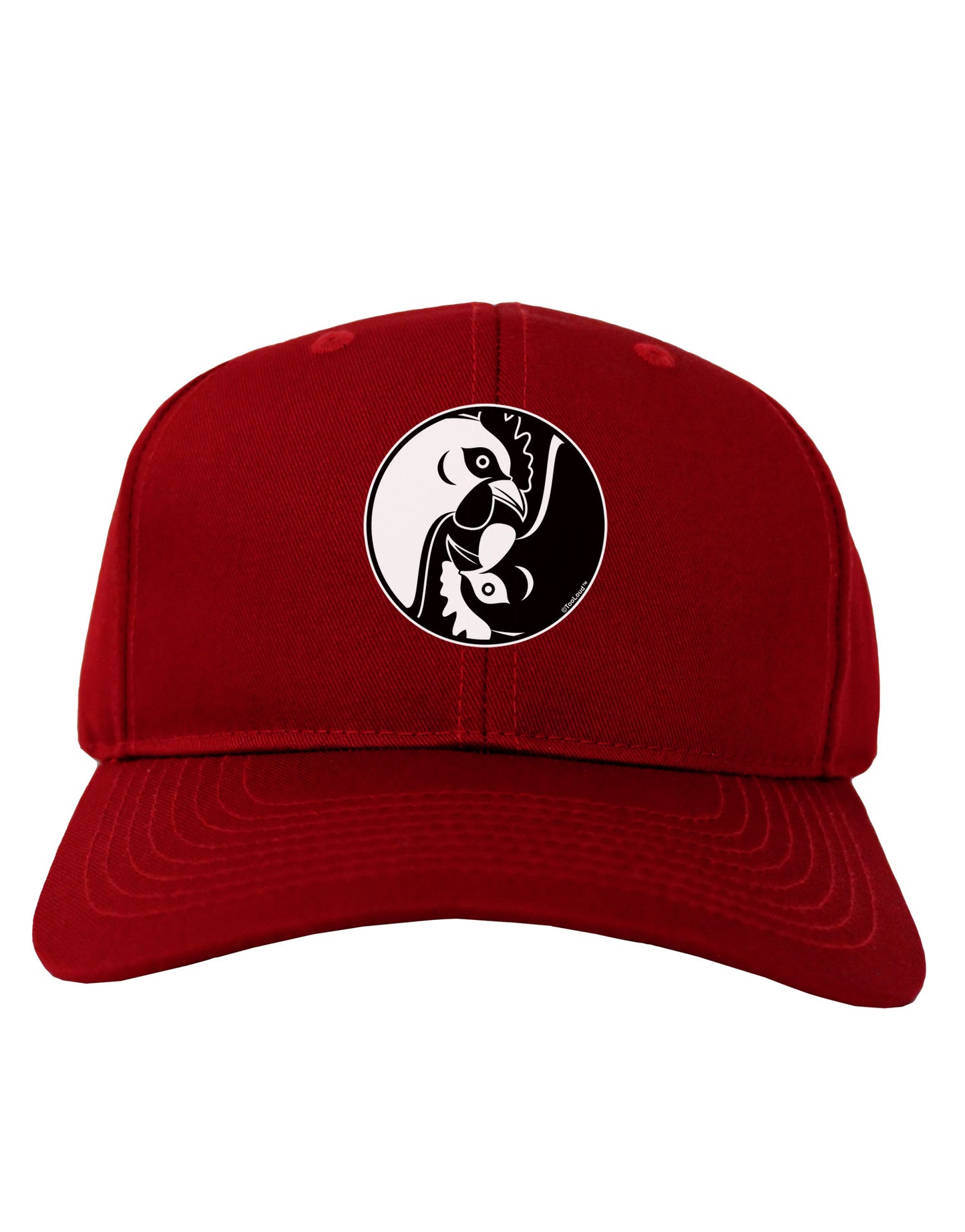 Yin Yang Chicken Adult Dark Baseball Cap Hat-Baseball Cap-TooLoud-Red-One Size-Davson Sales