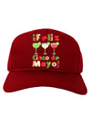 Margaritas - Mexican Flag Colors - Feliz Cinco de Mayo Adult Dark Baseball Cap Hat by TooLoud-Baseball Cap-TooLoud-Red-One Size-Davson Sales