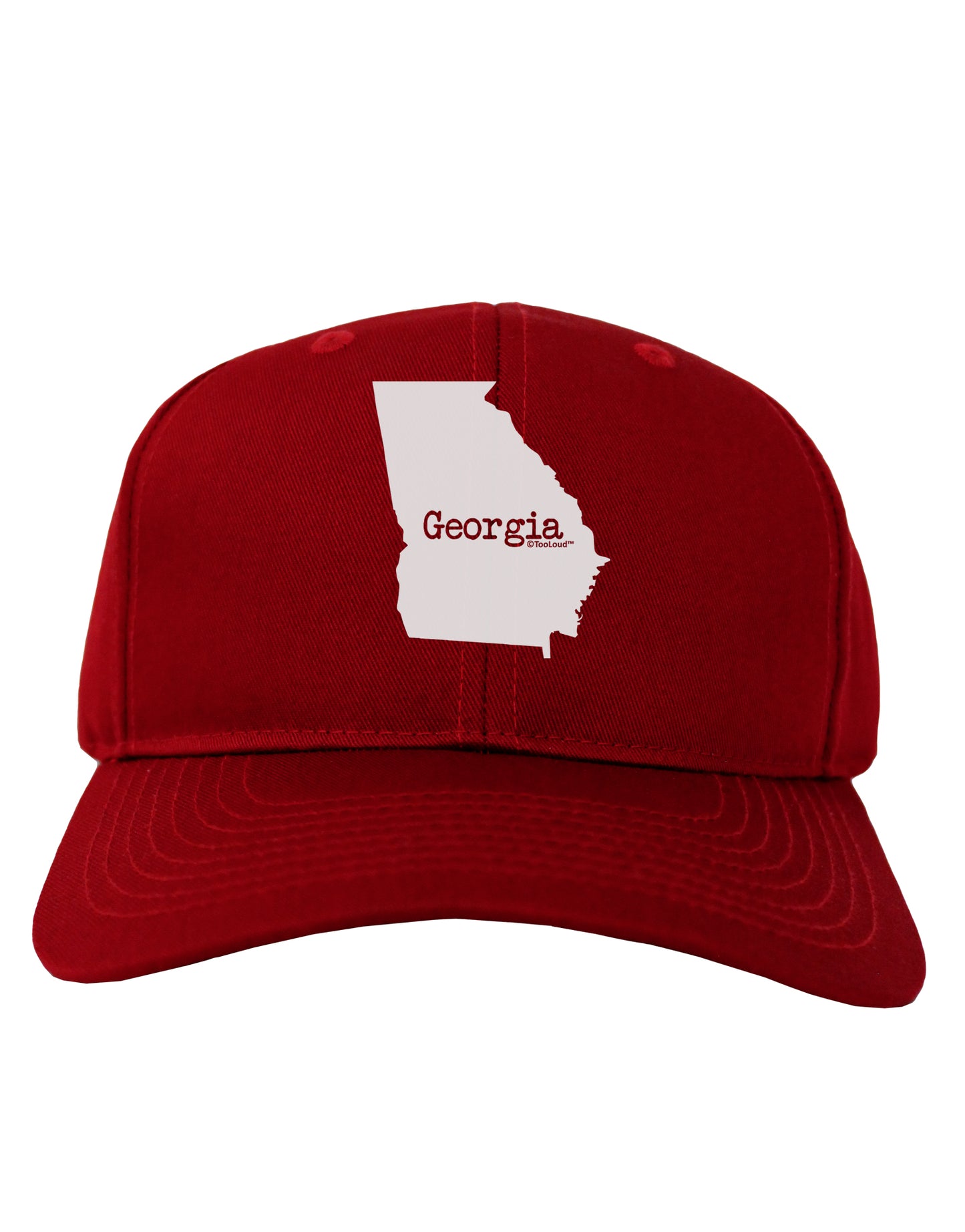 Georgia - United States Shape Adult Dark Baseball Cap Hat by TooLoud-Baseball Cap-TooLoud-Red-One Size-Davson Sales