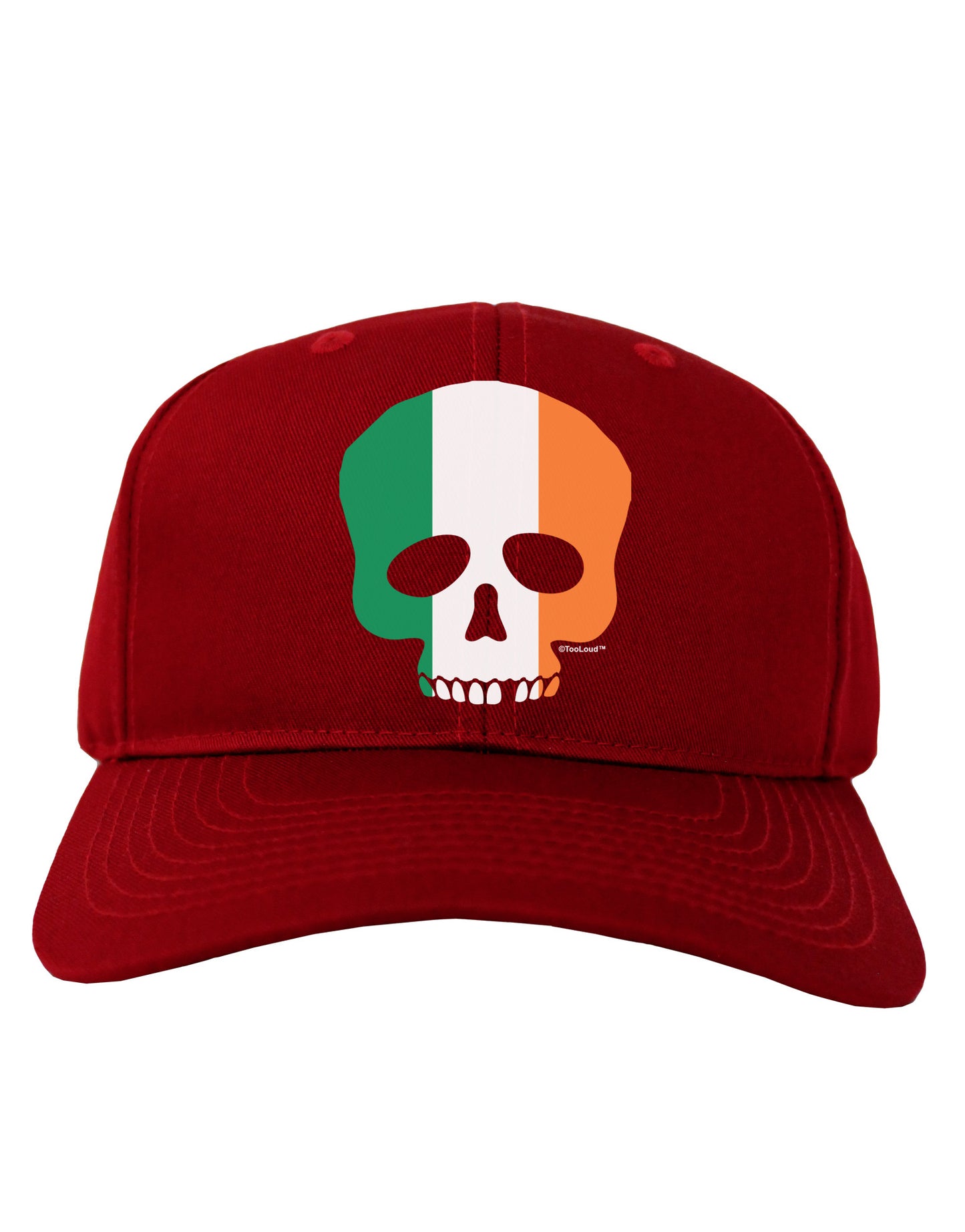Skull Flag Ireland Adult Dark Baseball Cap Hat-Baseball Cap-TooLoud-Red-One Size-Davson Sales