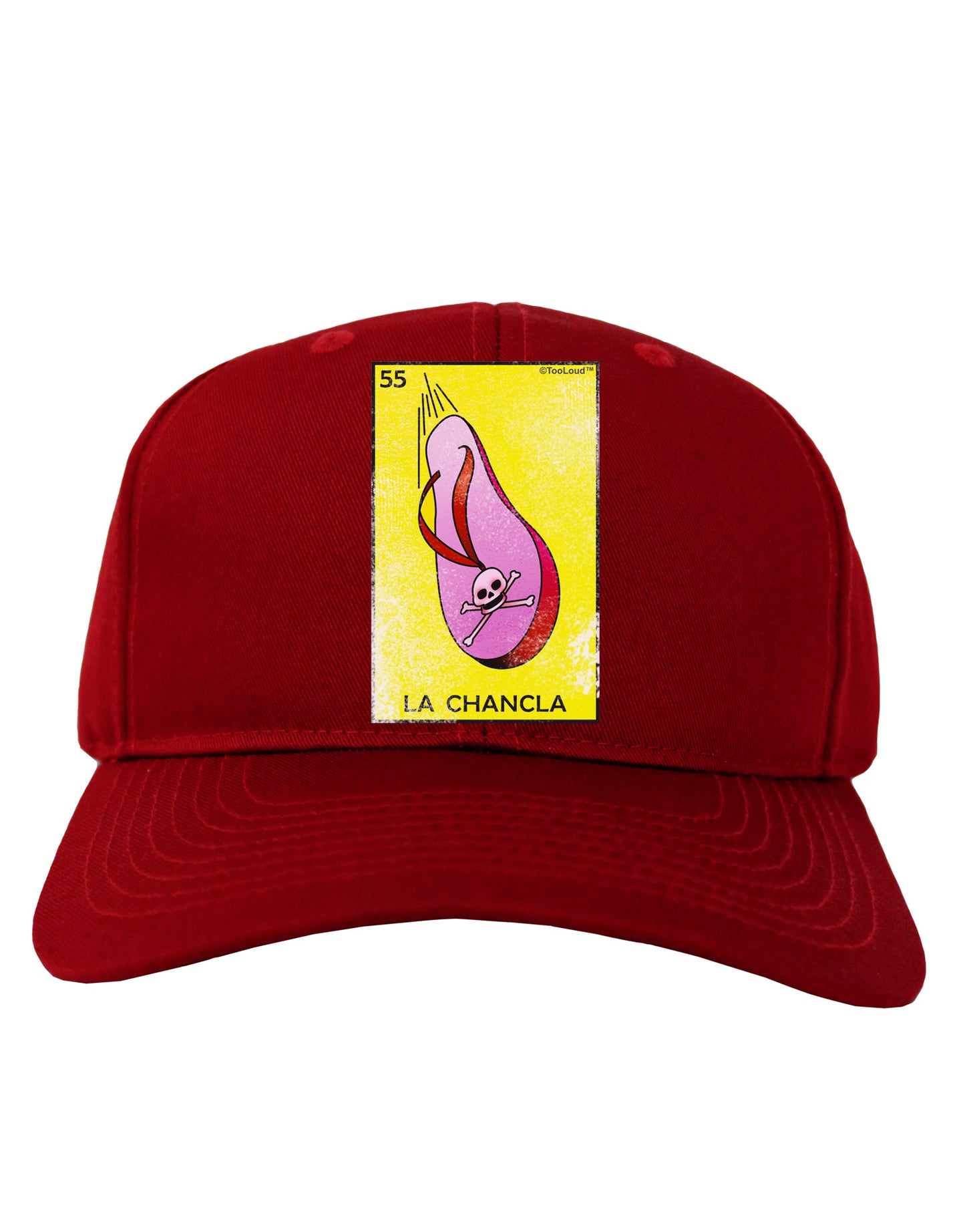 La Chancla Loteria Distressed Adult Dark Baseball Cap Hat by-Baseball Cap-TooLoud-Red-One Size-Davson Sales