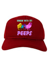 Hangin With My Peeps Adult Dark Baseball Cap Hat-Baseball Cap-TooLoud-Red-One Size-Davson Sales