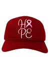 Hope - Breast Cancer Awareness Ribbon Adult Dark Baseball Cap Hat-Baseball Cap-TooLoud-Red-One Size-Davson Sales