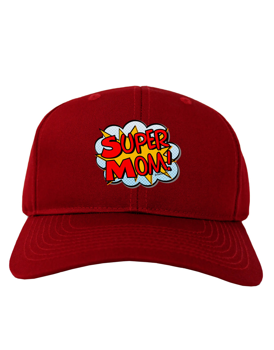 Super Mom - Superhero Comic Style Adult Dark Baseball Cap Hat-Baseball Cap-TooLoud-Black-One Size-Davson Sales