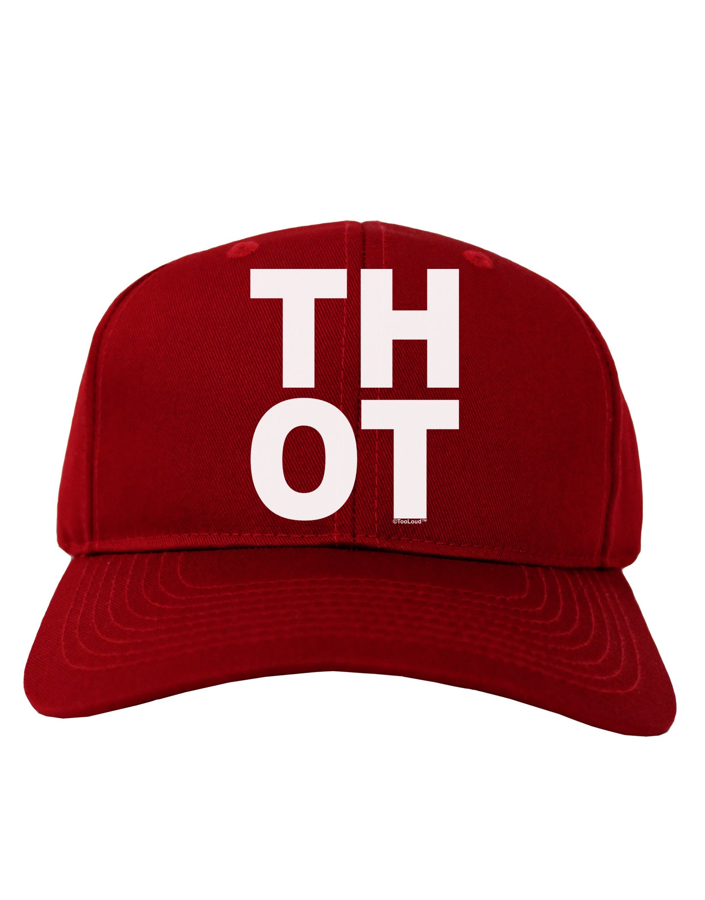 THOT Bold Text Adult Dark Baseball Cap Hat-Baseball Cap-TooLoud-Red-One Size-Davson Sales