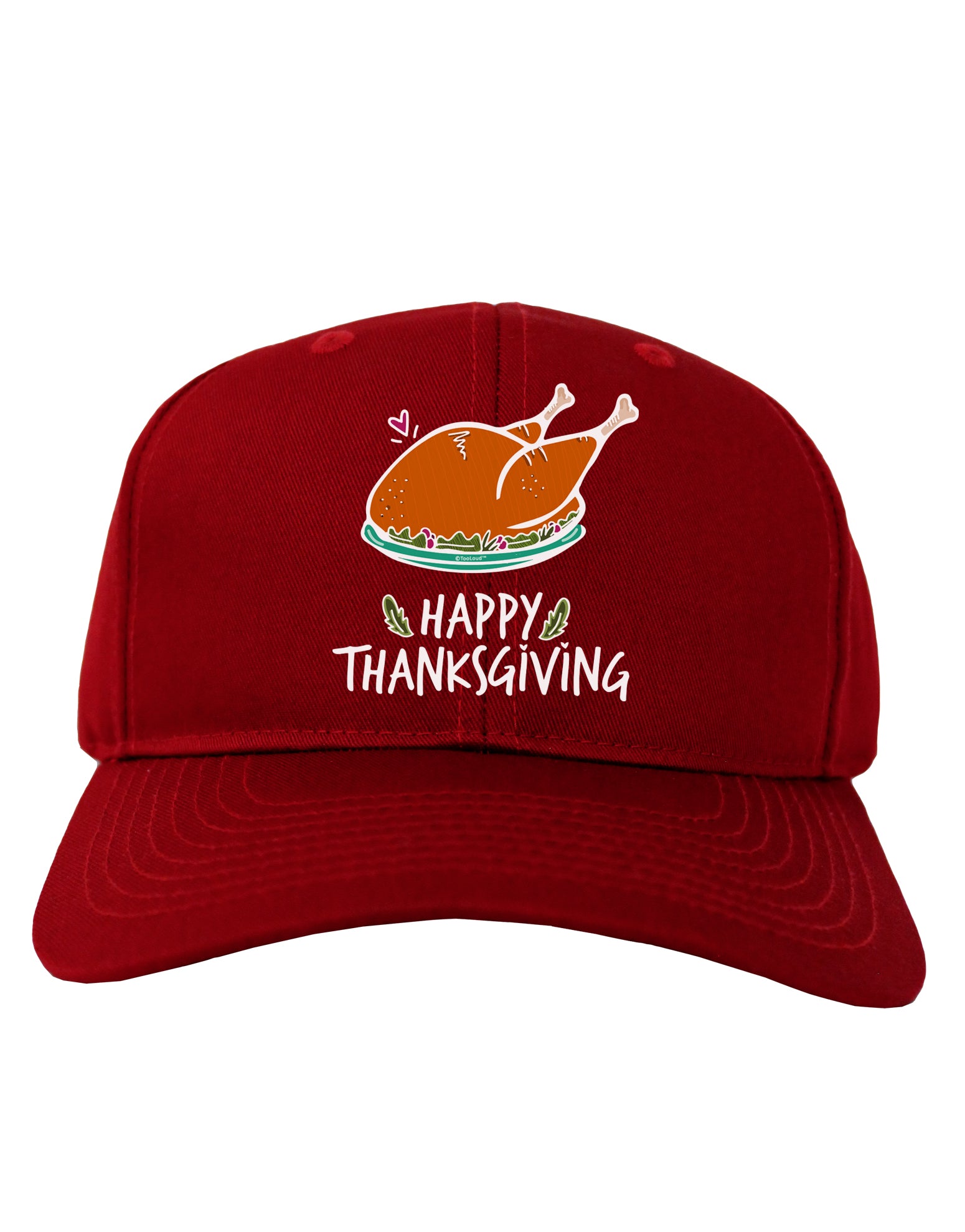 Happy Thanksgiving Adult Baseball Cap Hat-Baseball Cap-TooLoud-Red-One-Size-Fits-Most-Davson Sales