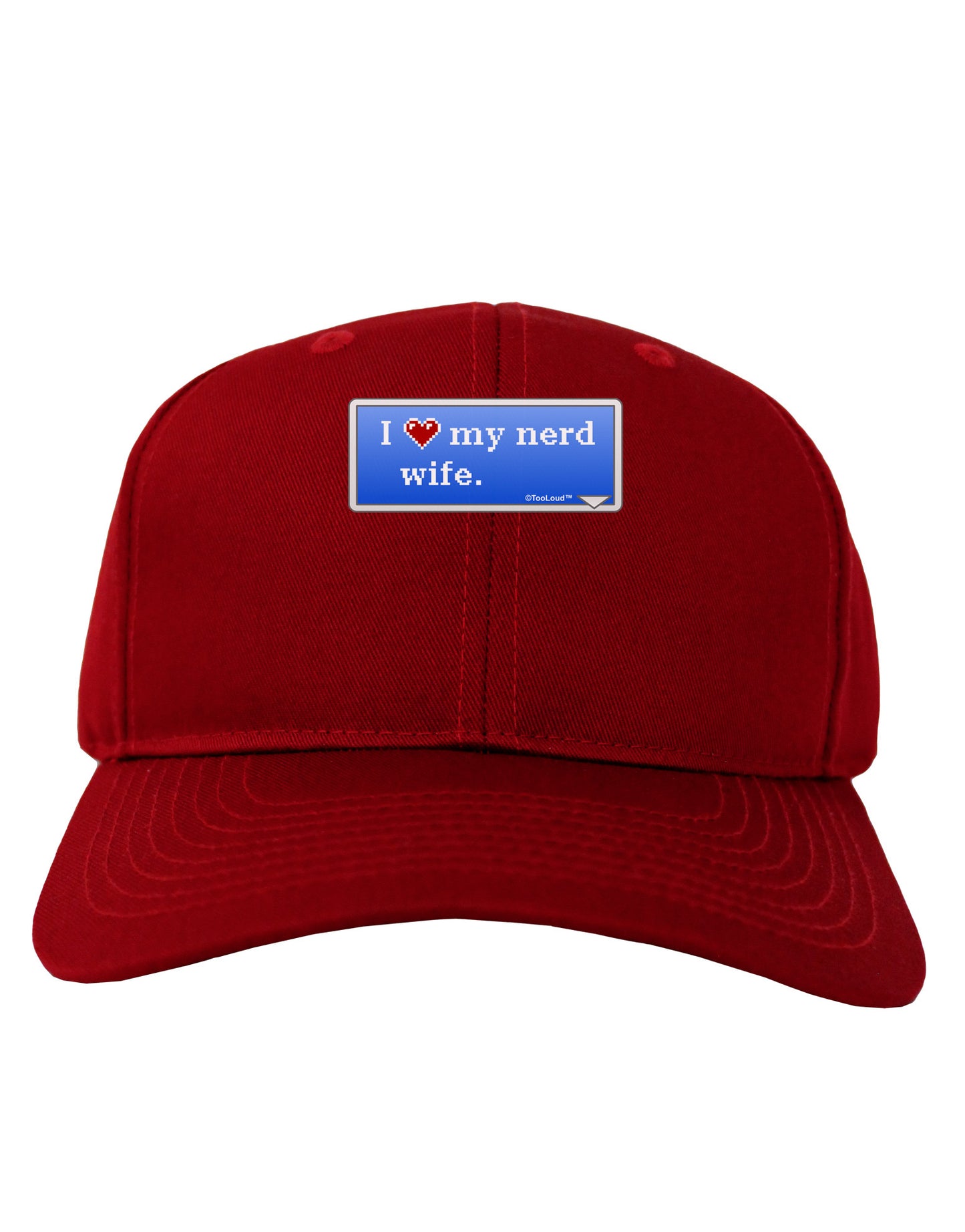 I Heart My Nerd Wife - Retro Adult Dark Baseball Cap Hat by TooLoud-Baseball Cap-TooLoud-Red-One Size-Davson Sales